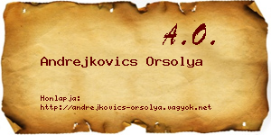 Andrejkovics Orsolya névjegykártya